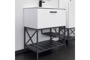 Тумба с раковиной Comforty Бредфорд 75 белый графит