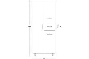 Шкаф-пенал Onika Модерн 52 белый (405208) - 2