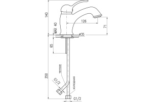 Смеситель для раковины Rav Slezak Labe хром - 3