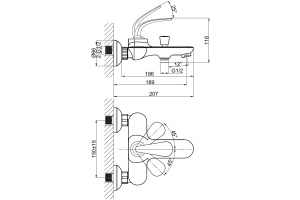 Смеситель для ванны D&K DA1023241 - 2