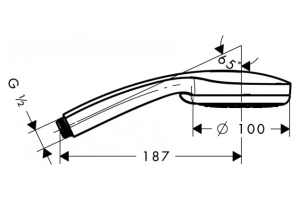 Душевая лейка Hansgrohe  10 см (28537000) - 2