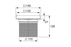 Основа для плитки 150 х 150 мм с рамкой, с монтажным элементом - 2