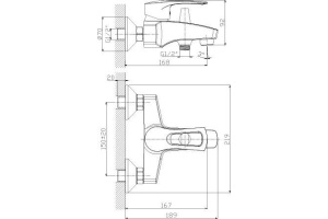 Смеситель для ванны Rossinka  хром (T40-31) - 2