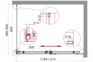 Душевой уголок BelBagno Acqua 120х90 хром (ACQUA-AH-1-120/90-C-Cr) - 2