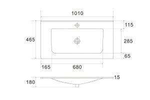 Раковина керамическая AM7117-100 - 2