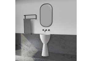 Раковина отдельностоящая ABBER Stein AS2507 белая матовая - 3