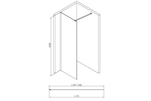 Душевая перегородка ABBER Immer Offen AG61120B - 3