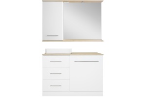 Тумба с раковиной Misty Респект 110 L под стиральную машину белый - 2