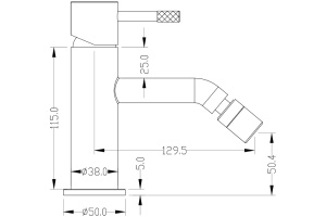 Смеситель Boheme Uno 466-CR для биде, хром - 2