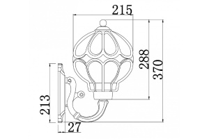Уличный настенный светильник Maytoni Via O024WL-01G - 2