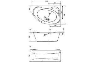 Ванна акриловая Kolpa San Lulu 170х110 L белый - 3