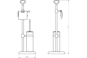 Стойка Migliore Fortuna 27743 золото - 2