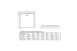 Душевой поддон Excellent Forma 80х80 белый - 2