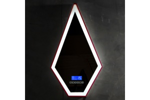 Зеркало ABBER Stein с подсветкой красный