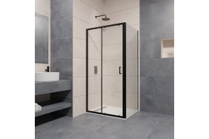 Душевой уголок RGW Passage PA-74B 100x90 профиль черный стекло прозрачное - 2