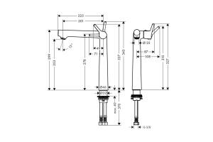 Смеситель для раковины Hansgrohe  хром (72116000) - 2