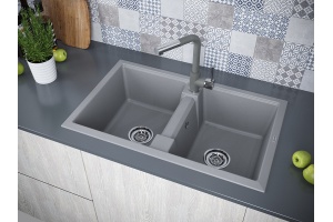 Мойка кухонная Paulmark Zwilling 81 серый матовый - 2