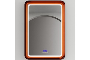 Зеркало Abber Kristall 55 с подсветкой коричневое