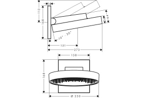 Верхний душ Hansgrohe Rainfinity 26226700 - 3