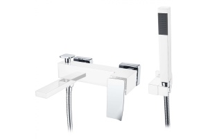 Смеситель для ванны с лейкой и шлангом Boheme Q хром