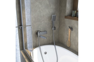 Смеситель Iddis Slide для ванны с душем, графитовый SLIGM00i02 - 2