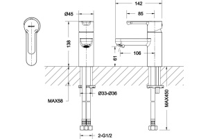 Смеситель Bravat Stream F13783C-2 для раковины - 3