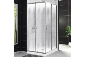 Душевой уголок BelBagno Uno 120х100 профиль хром стекло рифленое