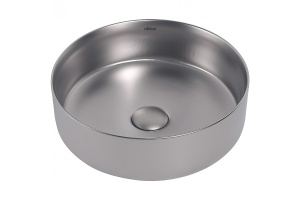 Накладная раковина Abber Bequem 36 серебро матовое