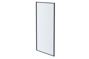 AQ ARI WA 08020BL Неподвижная душевая стенка 800x2000, для комбинации с дверью, профиль черный, стекло прозрачное