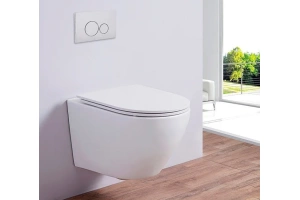 Унитаз подвесной Esbano Azalea с сиденьем микролифт, белый (ESUPAZALW) - 2