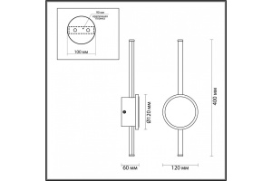 Настенный светодиодный светильник Odeon Light Hightech Stilo 4256/12WL - 3