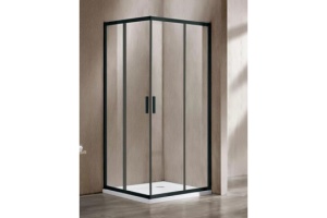 Душевая дверь Vincea Garda 110 черная стекло прозрачное