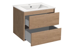 Тумба с раковиной Vincea Gio 60 светлое дерево - 2