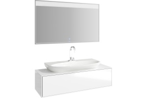 Тумба с раковиной Aqwella 5 stars Genesis 120 белая - 2