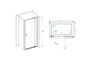 Душевой уголок RGW Passage 100х70 черный стекло прозрачное - 2