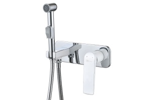 Смеситель с гигиеническим душем, встраиваемый, хром/белый LM5919CW