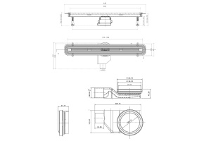 Душевой лоток Pestan Confluo Slim Line 550 с решеткой - 2