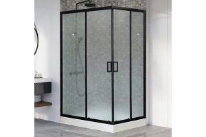 Душевой уголок Royal Bath HP 120х80 L профиль черный стекло матовое