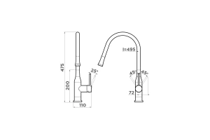 Смеситель для кухни Omoikiri Yatomi серый (4994251) - 2