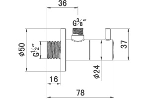 Вентиль Kludi угловой 1584505-00 - 2