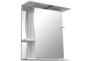 Зеркало-шкаф Stella Polar Волна Лолита 65 R с подсветкой белый