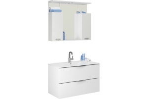 Зеркало-шкаф Vod-Ok Марко 90 белый - 2