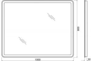 Зеркало BelBagno Marino 100х80 с подсветкой, подогревом (SPC-MAR-1000-800-LED-TCH-WARM) - 2