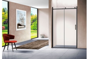 Душевая дверь в нишу Vincea Como VPS-1C120CLB 120 см, профиль черный, стекло прозрачное - 2