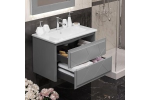 Тумба под раковину Opadiris Луиджи 80 серая матовая - 2