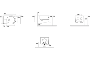 Биде подвесное Kerasan Nolita черный матовый (532531*1) - 3