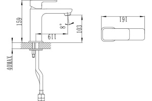 Смеситель Iddis Brick BRISB00i01 для раковины - 3