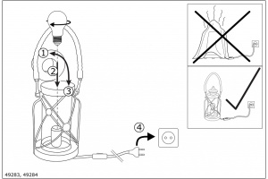 Настольная лампа декоративная Eglo ПРОМО Bradford 49284 - 2