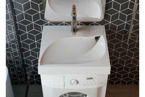 Раковина Stella Polar List 60х55 на стиральную машину белый - 2