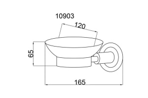 Мыльница настенная Boheme Murano хром с фиолетовым - 2